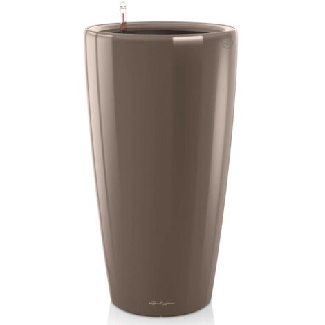 LECHUZA RONDO Premium 40 Komplettset taupe hochglanz