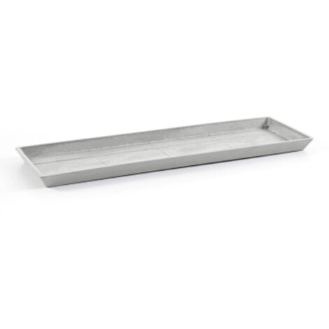 LECHUZA, SOTTOVASO RETTANGOLARE L4XP15,5XH3,3CM BIANCO/GRIGIO, GIARDINO, SOTTOVASI IN PLASTICA