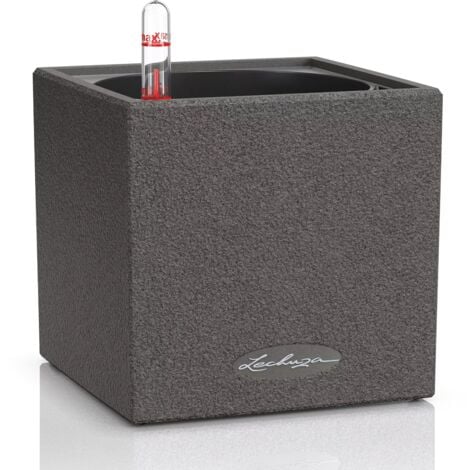 LECHUZA VASO CANTO STONE 14X14X14 NERO