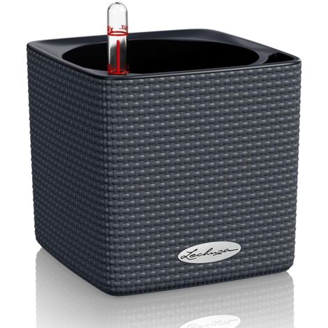 LECHUZA VASO CUBE COLOR 14X14X14 GRIGIO ARDESIA