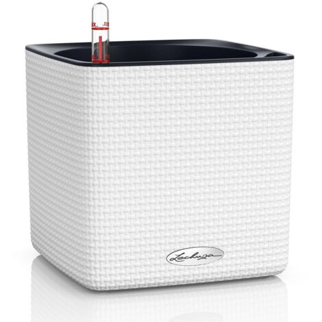 LECHUZA VASO CUBE COLOR 17X17X16 BIANCO