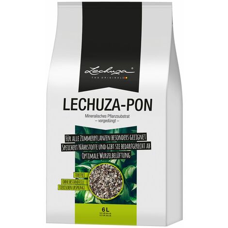 LECHUZA® Zubehör PON Mineralisches Pflanzsubstrat vorgedüngt - 6 Liter