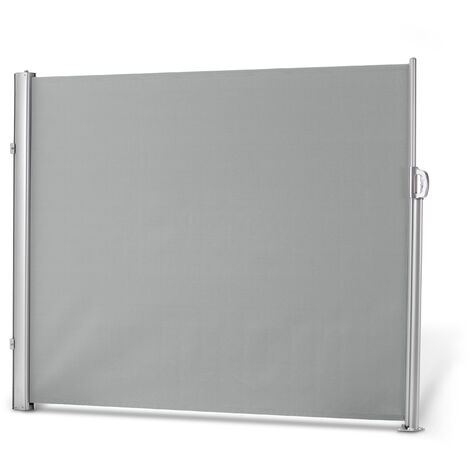 Leco ausziehbare Seitenmarkise, Aluminium-Stahlrohr-Mix, lichtgrau, 180 x 300 cm (H x L)