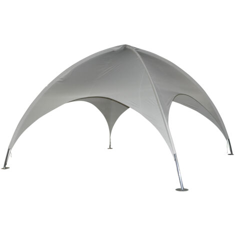 Leco Kuppelzelt / Pavillon mit vollverzinktem Stahlrohrgestell, lichtgrau, 5 x 5 m