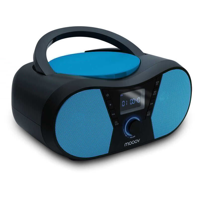 Mooov - Lecteur cd Sportman avec radio fm, port usb, fonctions sleep et ID3