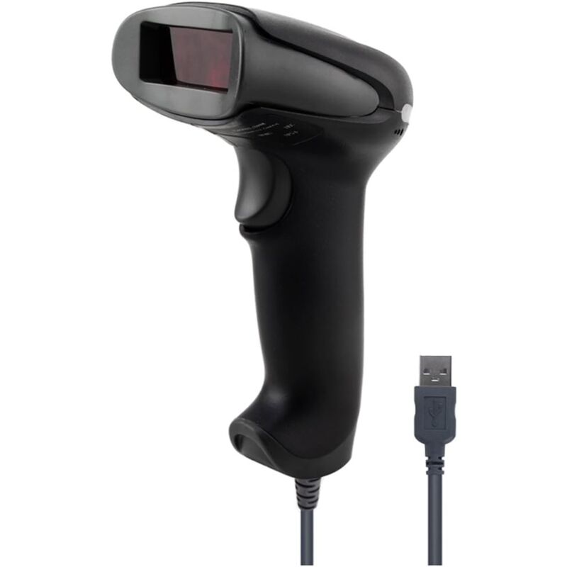 Lecteur Code Barre Laser Scanner Douchette Code Barre USB Compatible avec PC/Ordinateur Portable, Windows XP / 7/8 etc.