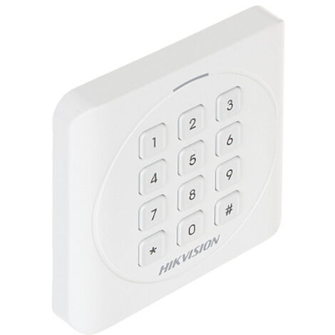 Lecteur d'accès - Accès par carte EM et PIN - Indicateur LED et sonore - Wiegand 26/34 - Compatible avec les contrôleurs Hikvision - Apte pour extérieur IP65