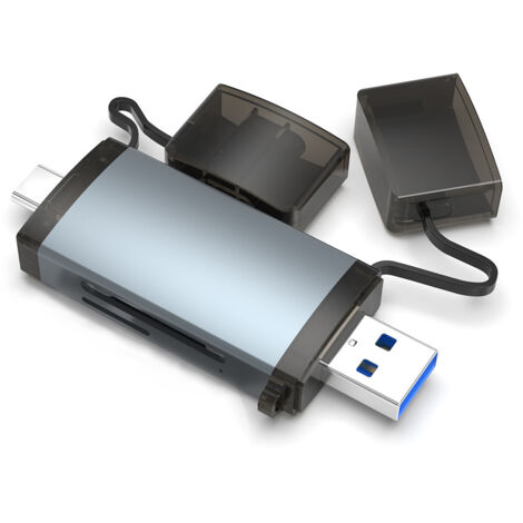 Lecteur de carte mémoire haute vitesse usb 3.0, sd, tf, convertisseur pour téléphone portable de type c, ordinateur, double carte, double lecture