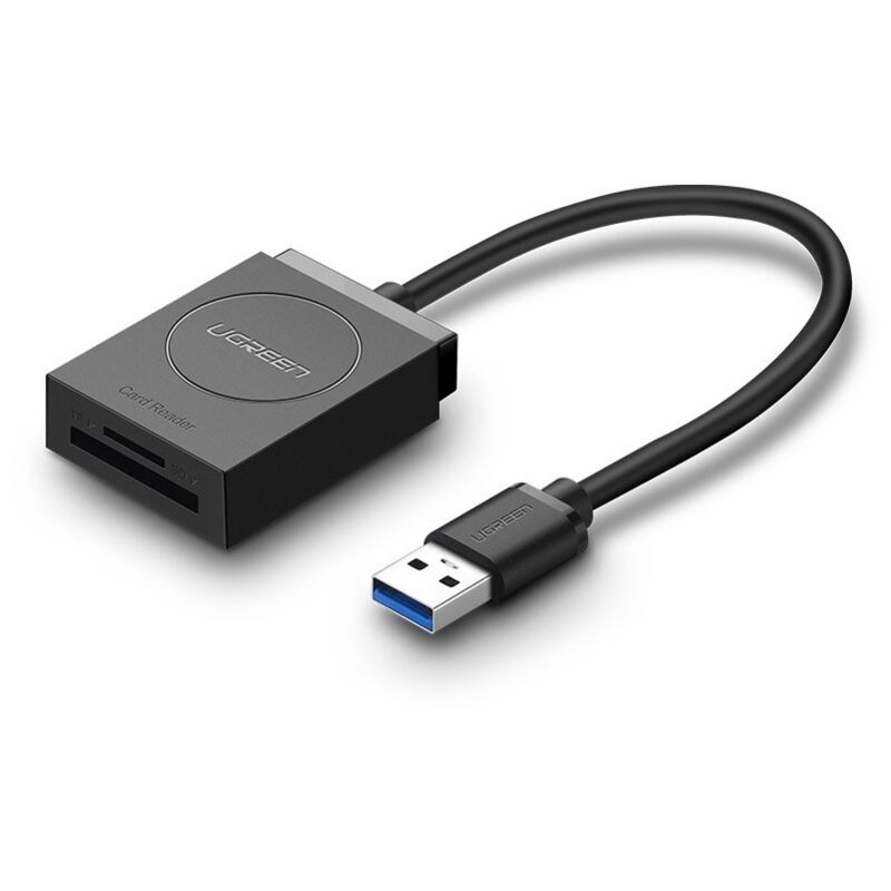 Ugreen - Lecteur de carte mémoire SD/micro sd, prise usb 3.0, 15cm - noir