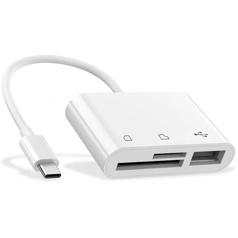 Lecteur de carte mémoire USB C vers Micro SD TF, compatible avec iPad Pro,camera USB 3 en 1, adaptateur lecteur de carte pour XPS