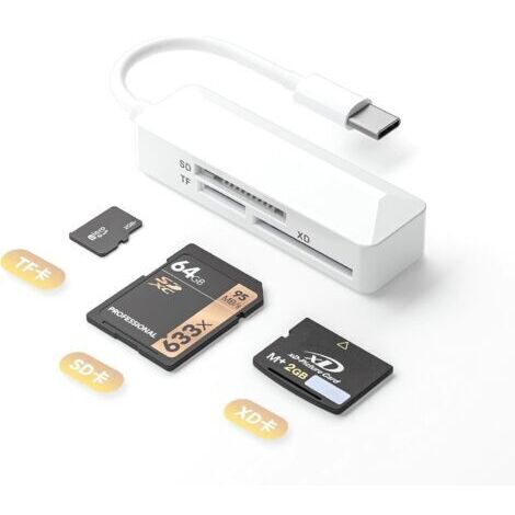 Lecteur de carte Micro SD pour iPhone 15, [certifié MFI] mémoire USB type C lecteur de carte SD lecteur de carte SD SD TF XD pour iPhone 15pro / 15 pro max / 15 plus / iPad / Galaxy / pixel / laptop /