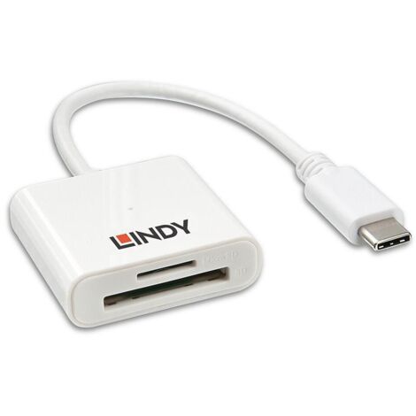 Lecteur de carte SD Lindy USB 3.2 Type-C CM-HL01512-50B, 43185