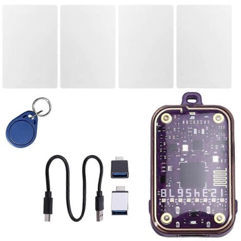 Lecteur de cartes à puce RFID, émulateur de cartes à puce EM125KHZ, badge d'identification IC/ID - Violet