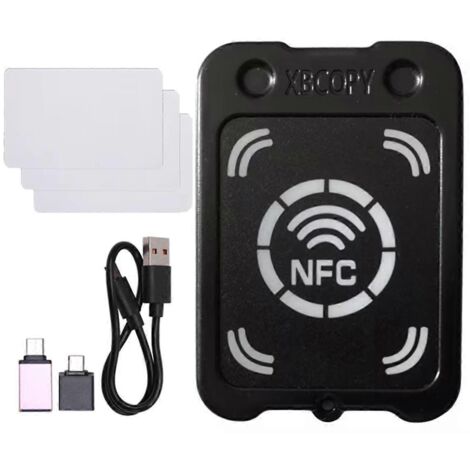 Lecteur de cartes à puce RFID + lecteur de clés de cryptage NFC pour 3 cartes CUID