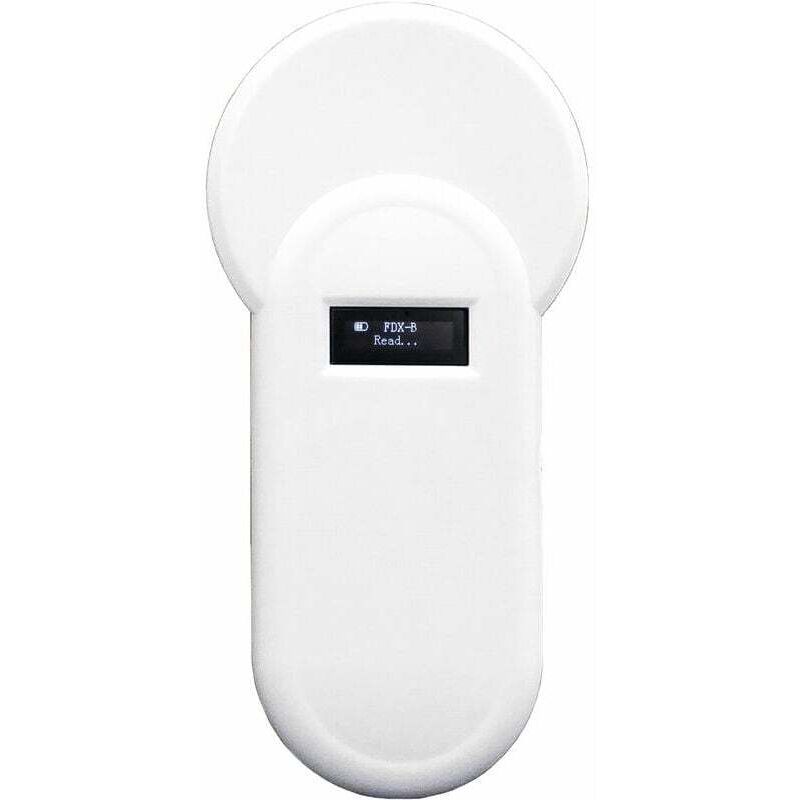 Gabrielle Lecteur de Puce Animale Portable H01-T 134.2Khz 134.2Khz Lecteur d'étiquettes d'Animaux Lecteur d'affichage Oled Format Fdx-B Support