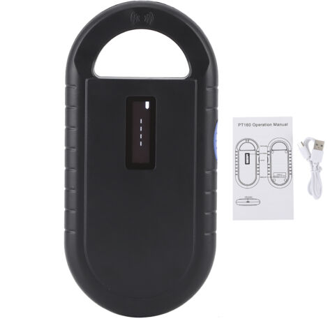 Lecteur de puce RFID 134.2KHZ pour ISO11784 5 FDXB ID64, appareil portable rechargeable par USB