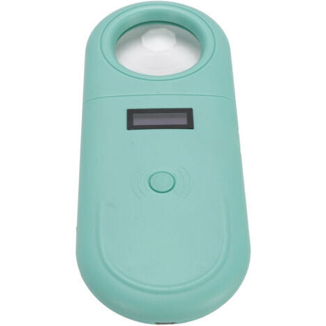 Lecteur de puces électroniques pour animaux avec LED et loupe, fréquence de 134,2 kHz, portable, pour la gestion des animaux de compagnie, capacité de stockage de 30 puces.