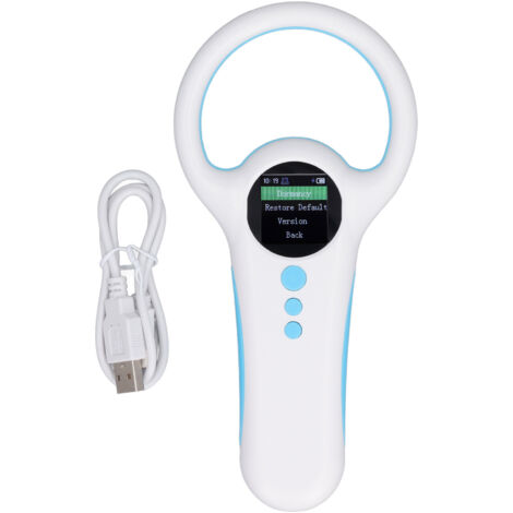 Lecteur d'étiquettes d'animaux Bluetooth 134.2khz 125khz, identification de puce RFID sans fil portable