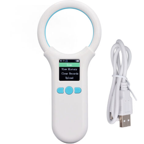 Lecteur d'étiquettes d'animaux, Scanner Portable d'identification de puces pour animaux de compagnie, 134.2khz/125khz, chargement USB
