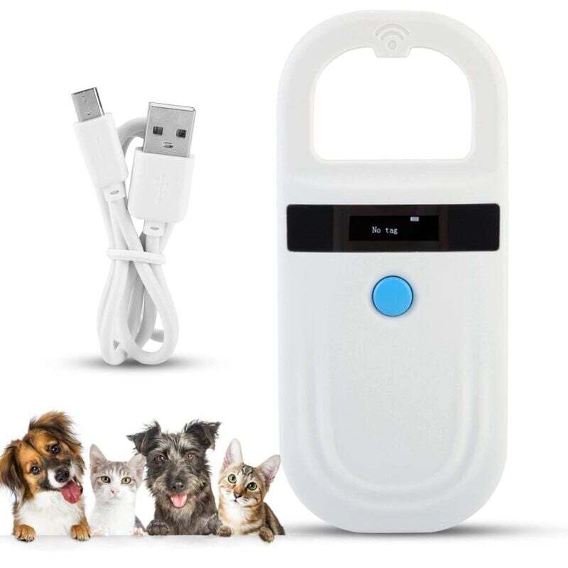 Trimec - Lecteur D'identification d'animal De Compagnie, Affichage D'étiquette d'animal De Compagnie De Scanner D'identification De Puce d'animal