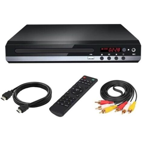 Lecteur DVD Câble AV HDMI compact Entrée USB UHD 1080P 5.1 Stéréo Surround Region-Lecteur CD gratuit pour étude de karaoké à