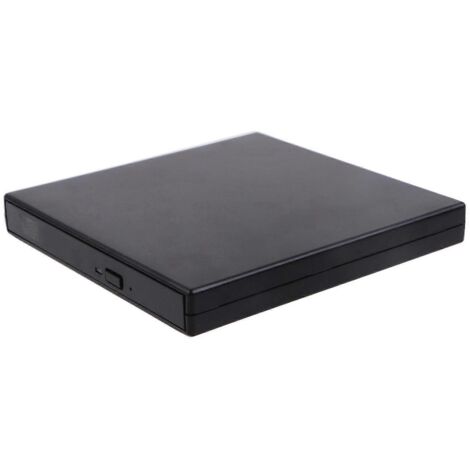 Lecteur DVD externe fin USB 2.0, graveur CD/DVD, compatible avec ordinateurs portables et PC.