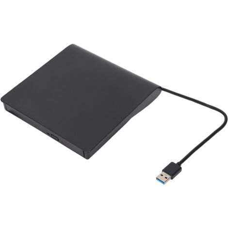 Lecteur DVD Externe Noir USB 3.0 - Écriture CD Silencieux et Stable, Support Auto