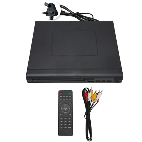 Lecteur DVD HD Mini avec Interface USB 2.0, Contrôle à Distance, Câble RCA pour TV, 110‑240V, Prise UK, Compatible PAL/NTSC