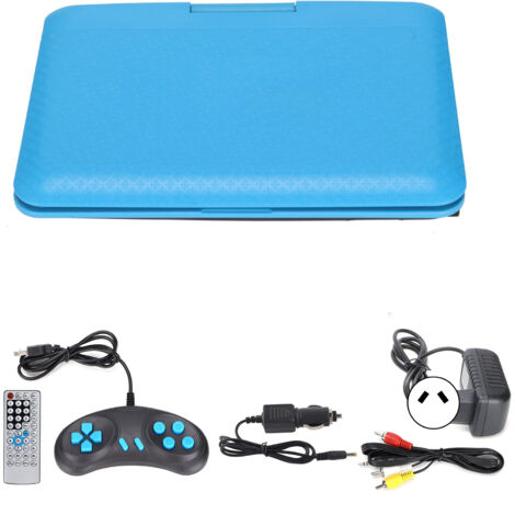 Lecteur DVD Portable HD 6,8 Pouces pour Enfants - Téléviseur Voiture Multifonction pour Voyages et Extérieur - Alimentation 110-240V (Prise Bleue AU)