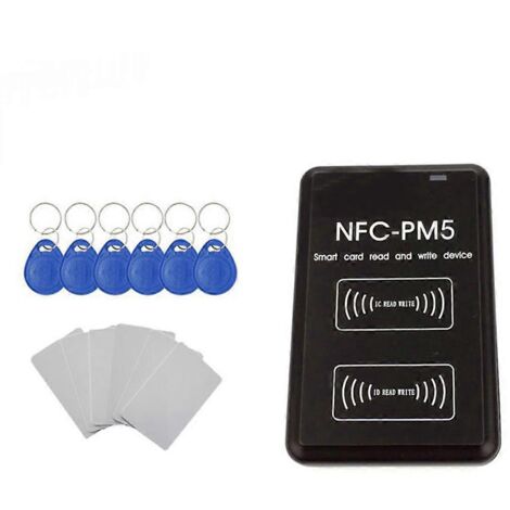 Lecteur/graveur de cartes à puce NFC, copieur/duplicateur portable, programmateur - 6 cartes, 6 boucles