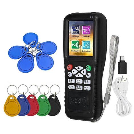 Lecteur/graveur de cartes à puce RFID NFC X100 + porte-clés 5 x UID/CUID