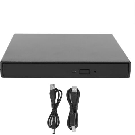 Lecteur/graveur DVD externe portable USB 2.0 haute vitesse pour PC portable - Noir