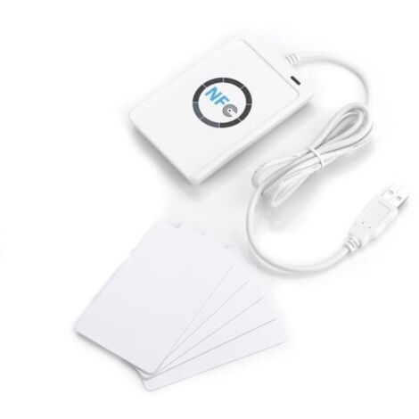 Lecteur/graveur NFC RFID ACR122U ISO 14443A/B - EJ.LIFE - Blanc