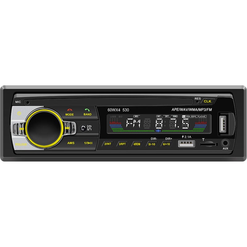 Lecteur MP3 de Radio FM de Voiture, Multi-Fonctions Mains Libres Grand écran coloré Lecteur MP3 d'autoradio avec Lecteur MP3 de Voiture pour Voiture