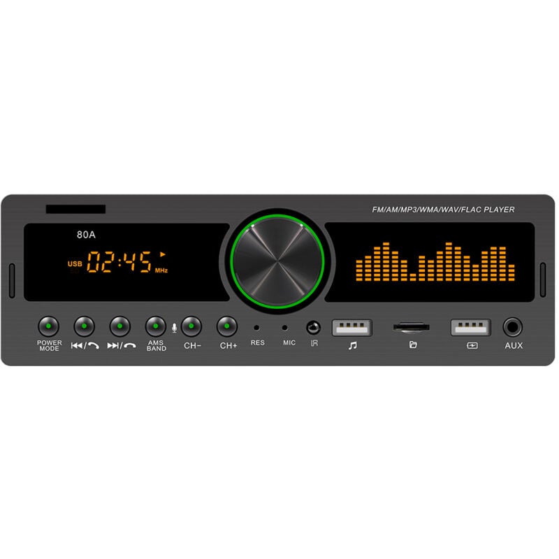 Lecteur MP3 stéréo de voiture avec écran tactile - Radio FM - Lecteur MP3 - Simple DIN - Avec Bluetooth