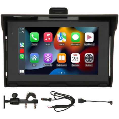 Lecteur MP5 5 pouces avec écran tactile IPS pour moto, double fonction Bluetooth, étanche IP67, lecteur audio et vidéo
