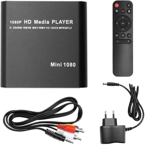 Lecteur Multimédia MKV 264 HDD Full HD 1080P USB Media Player avec SD TV Box Support RMVB WMV EU PLUG