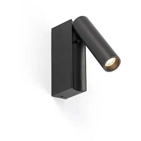 Lecteur mural noir réglable CRONOS avec interrupteur 62751