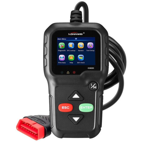 Lecteur Obd Konnwei Kw680 Code Scanner Voiture Diagnostic Testeur Obd2ii