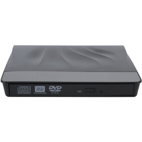 Lecteur optique externe USB‑C double port pour Mac et PC, portable et universel pour CD/DVD.