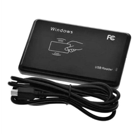 Lecteur RFID USB 125 kHz EM4100 ID Carte à puce sans contact TK4100 Support Window System