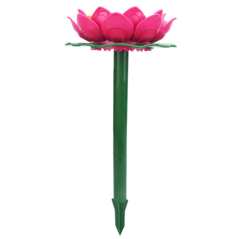 Lecteur Solaire Bouddha Lotus Rose Anti-pluie avec Musique de Méditation