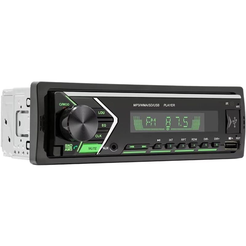 Lecteur stéréo d'autoradio RCA Subwoofer USB BT Téléphone AUX-in MP3 Plater 1DIN Car Audio Auto Radio FM Récepteur Light Colorful Car Mp3 Radio