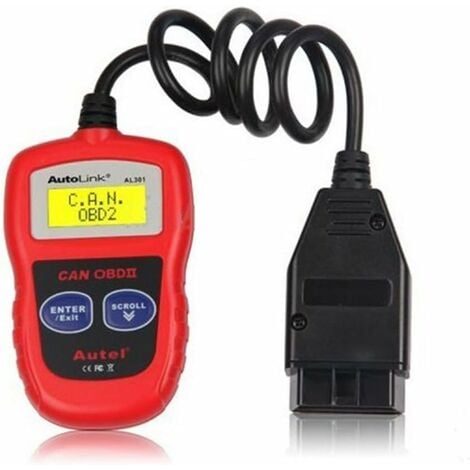 DECKON Lector de código de herramientas de diagnóstico automático OBDII con menú en inglés Leer y borrar códigos de error Escáner OBD2 para automóviles de gasolina y diésel (Autolink AL319) [Clase de eficiencia energética A+++]