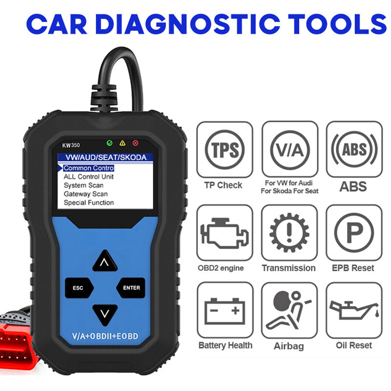 

Lector de codigos de escaner OBDII universal, lector de fallas del motor