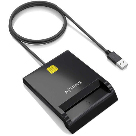 Lector de DNI y Tarjetas Aisens ASCR-SN06-BK/ Negro