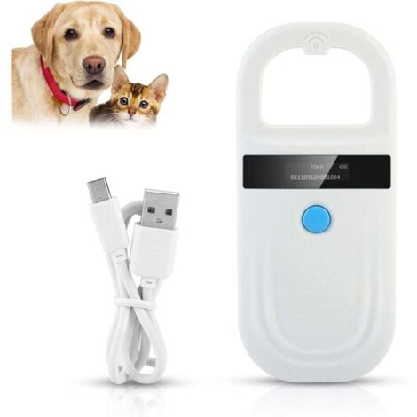 Lector de identificación de mascotas, lector de chip para mascotas de 134,2 KHz, lector de microchip para animales, lector RFID recargable, escáner de identificación de chip para mascotas