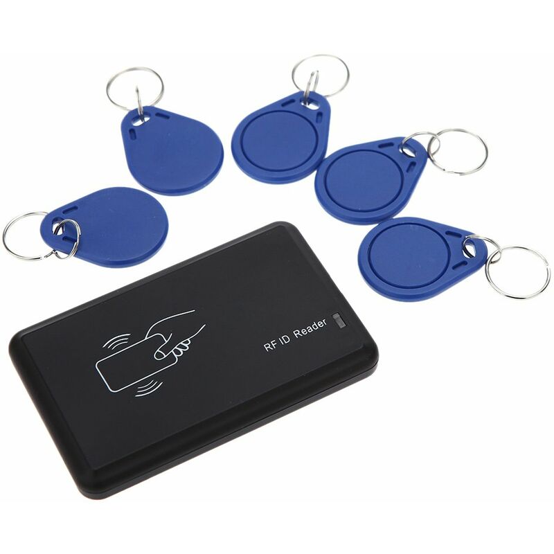 

Lector de tarjetas IC sin contacto 14443A, con interfaz USB Tarjetas de 5 piezas + Llavero de 5 piezas RFID de 13,56 MHZ