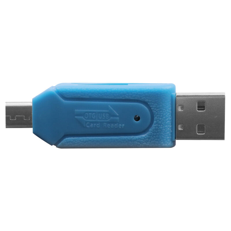 

Lector de tarjetas multifuncional USB A Micro USB 2-en-1 Lector de tarjetas OTG Soporte Tarjeta SD / TF para telefono PC Computadora portatil Azul,