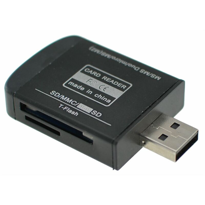

Lector tarjetas de memoria USB 2.0 Todo en Uno para Micro SD MMC SDHC TF M2